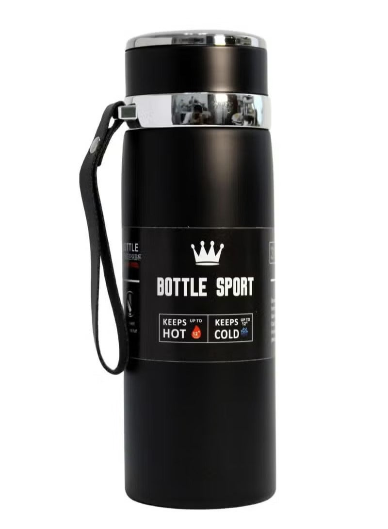 دينكس كوب سفر من الفولاذ المقاوم للصدأ DENX بسعة 800 مل مع وقت احتفاظ بالمشروبات الباردة والساخنة لأكثر من 12 ساعة يستخدم ككوب قهوة وزجاجة ماء وكوب حراري - Image 4