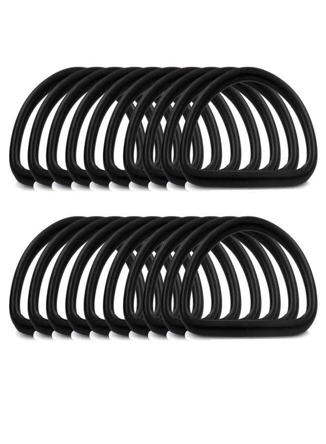 BIKICOCO Metal D-Rings Buckle, 1-1/2 Inch Non-Welded for Webbing Sewing DIY - Black - Pack of 20 - Image 1