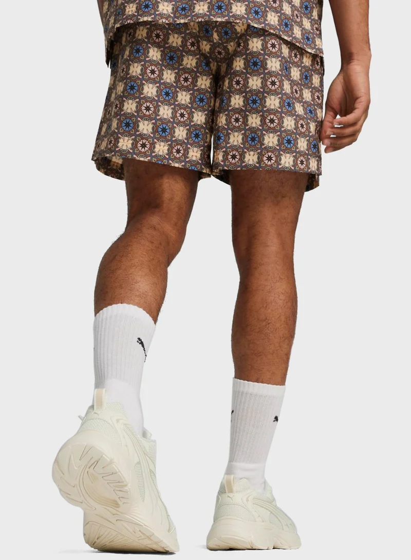 PUMA 6" Classics New Prep All Over Printed Shorts