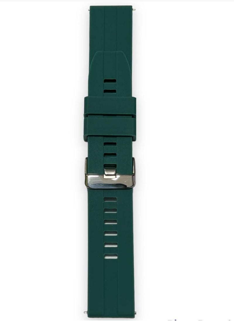 حزام ساعة ناعم من السيليكون المطاطي متوافق مع حزام 22 مم متوافق مع ساعة Xiaomi Redmi Watch 5 Active/Redmi Watch 5 Lite، 22 مم لـ - ساعة ذكية - - (حزام فقط) أخضر داكن
