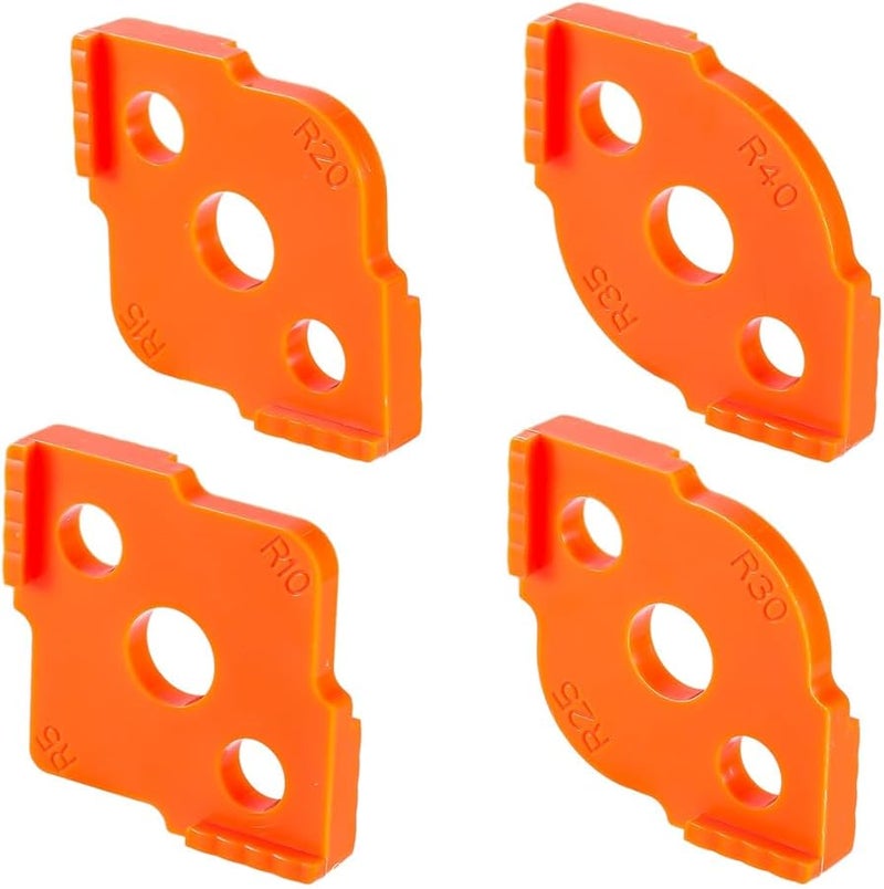 مجموعة قالب توجيه الزاوية المكون من 4 قطع لنصف قطر من R5 إلى R40 لتشكيل حواف وزوايا أعمال النجارة - Image 4