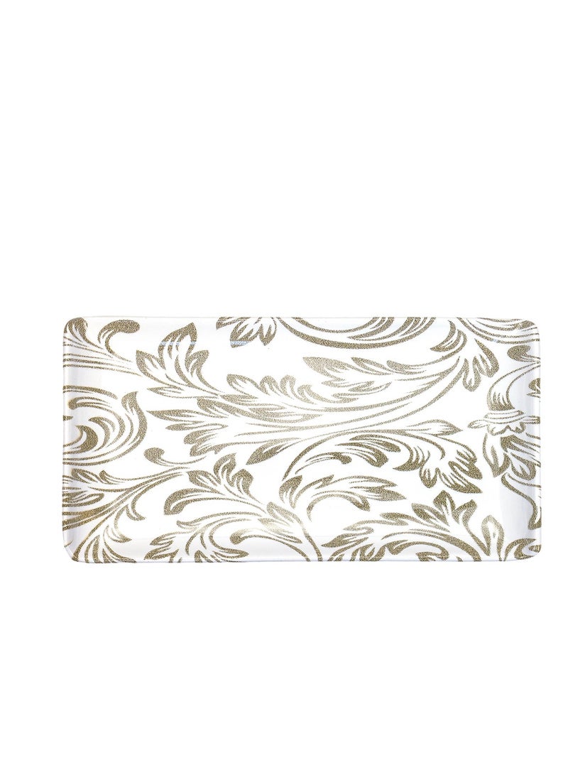 EDESSA Edessa Elana Ceramic Rectangle Serving Plate (White, 12.5 x 24cm, Set of 4)  - Image 5