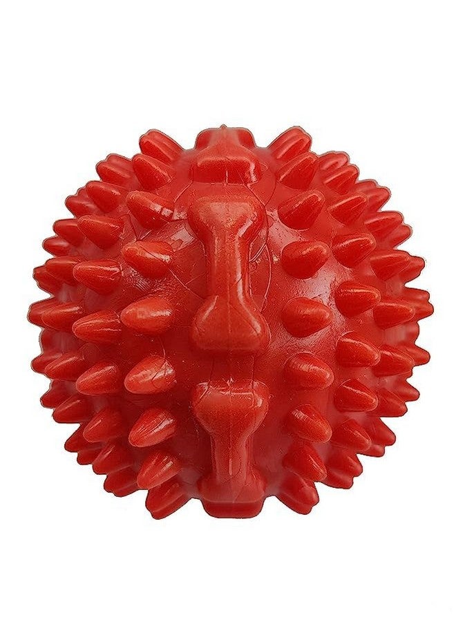 كرة التسنين الطبيعية غير السامة القوية والمتينة للغاية، لعبة المضغ والإحضار للكلاب والجراء والسلالات (أحمر) - Image 5