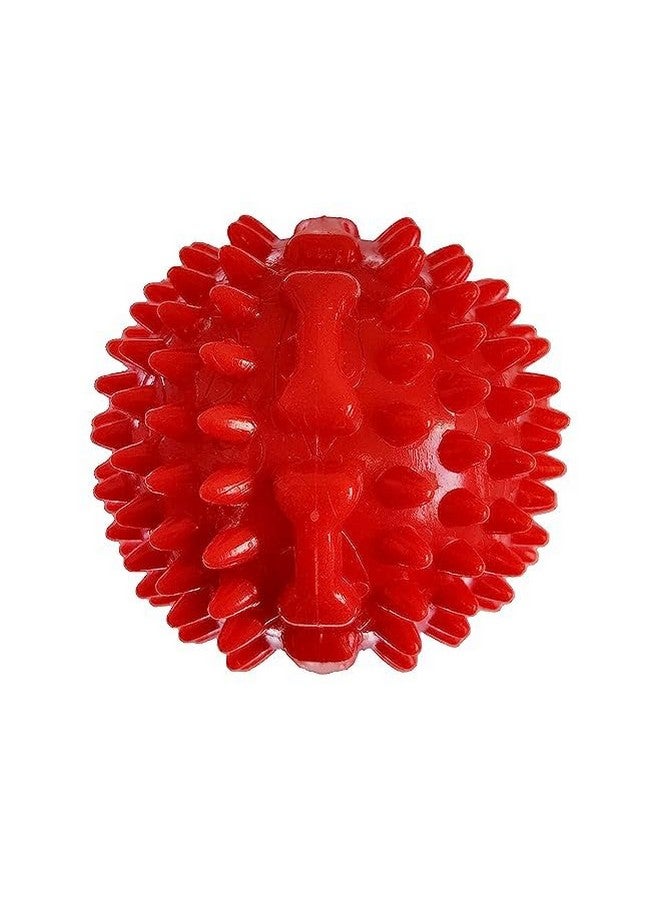 كرة التسنين الطبيعية غير السامة القوية والمتينة للغاية، لعبة المضغ والإحضار للكلاب والجراء والسلالات (أحمر) - Image 3