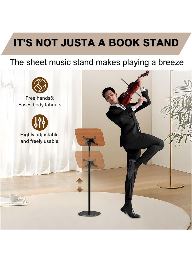 MarlaMall Portable Laptop Floor Stand, Bedside/Sofa Table with Height Adjustable 19.6-67'', Stylish Movable Workstation Floor Standing Desk for Office, Meeting Room, Living Room - Image 5