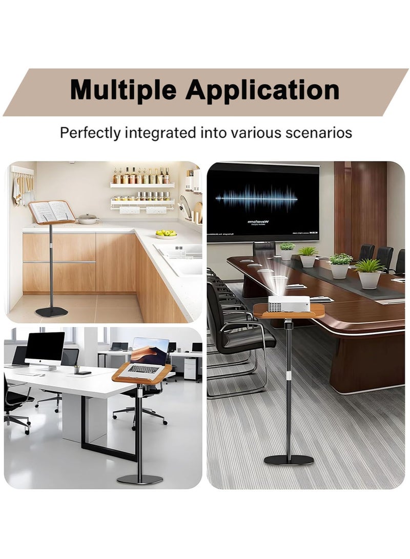 MarlaMall Portable Laptop Floor Stand, Bedside/Sofa Table with Height Adjustable 19.6-67'', Stylish Movable Workstation Floor Standing Desk for Office, Meeting Room, Living Room - Image 4