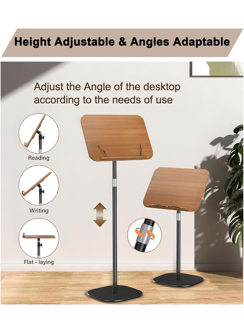MarlaMall Portable Laptop Floor Stand, Bedside/Sofa Table with Height Adjustable 19.6-67'', Stylish Movable Workstation Floor Standing Desk for Office, Meeting Room, Living Room - Image 2