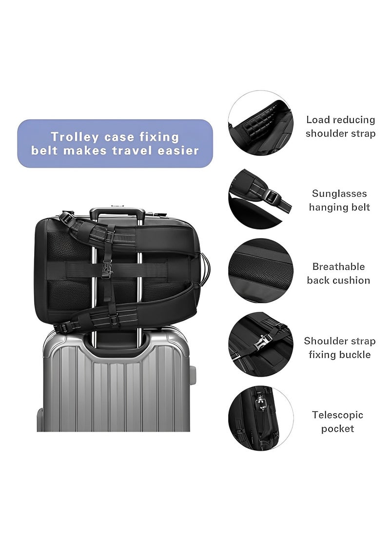Skycare - Skycare 60L Business Travel Waterproof Backpack, Multi-functional Large Capacity Expandable Computer Bag for Handheld or Shoulder Carry - Image 1