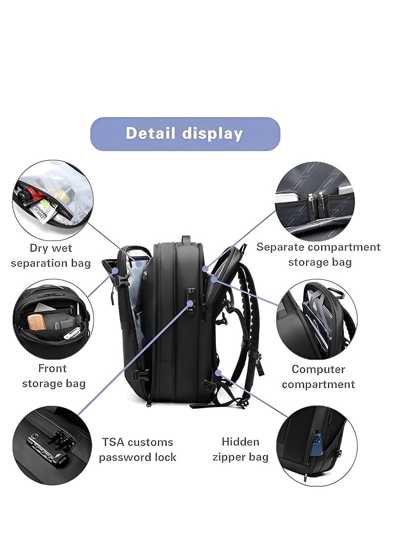 Skycare - Skycare 60L Business Travel Waterproof Backpack, Multi-functional Large Capacity Expandable Computer Bag for Handheld or Shoulder Carry - Image 1