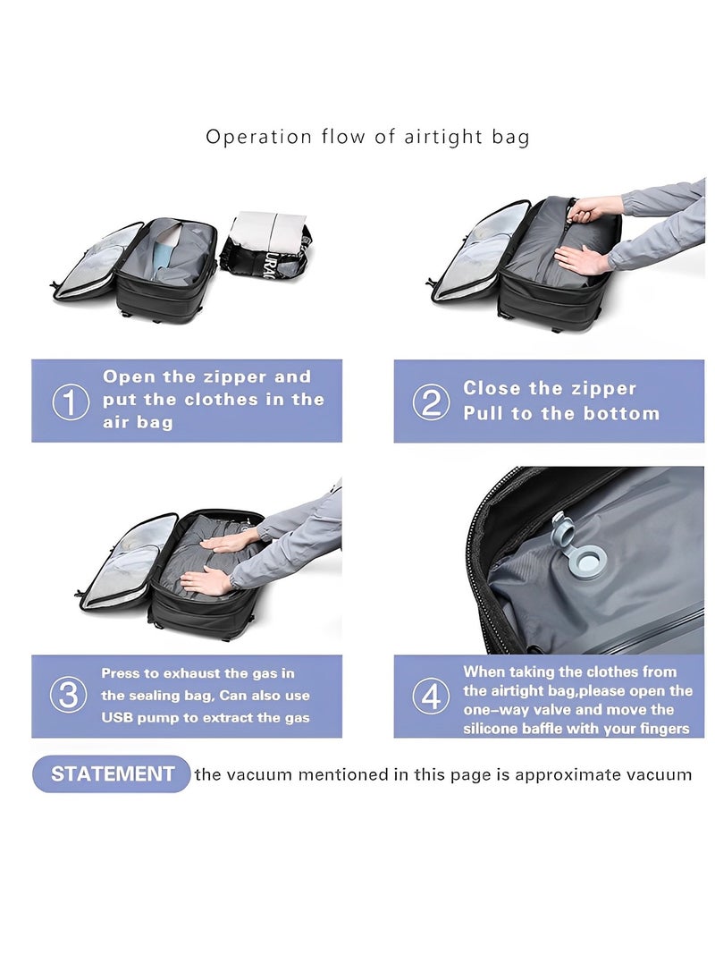 Skycare - Skycare 60L Business Travel Waterproof Backpack, Multi-functional Large Capacity Expandable Computer Bag for Handheld or Shoulder Carry - Image 1