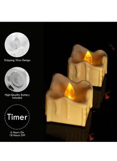 Excefore Flameless Tealight Candles, 12 Pcs LED Candles Battery Operated, Flameless Votive Candles Electric Candle for Weddings Room Birthday Party Decorations  - Image 4