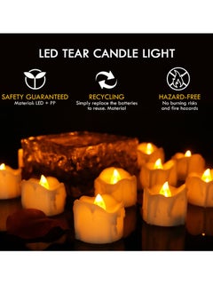 Excefore Flameless Tealight Candles, 12 Pcs LED Candles Battery Operated, Flameless Votive Candles Electric Candle for Weddings Room Birthday Party Decorations  - Image 3