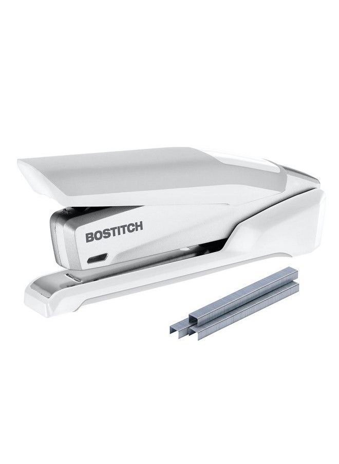 Bostitch Office Inpower+28 Executive Stapler 3 In 1 Stapler One Finger No Effort Spring Powered Stapler White Gray (1180)  - Image 1