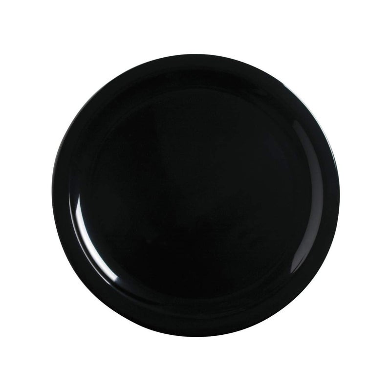 Coolkart Black Glossy Plates Microwave Safe Polypropylene Dinner Plate 11 Inches Set of 8 - Image 4