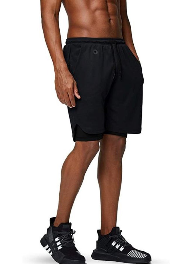 Halamodo Gym Shorts for Men,Quick Dry Mesh Lightweight Training Athletic Running Shorts with Large Pockets with Liner,Stretch Workout Shorts - Image 3