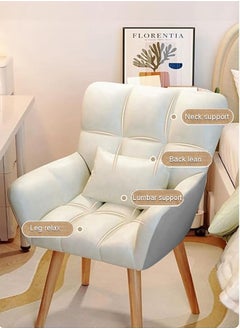 keke Upholstered Accent Chair with Wooden Legs and Matching Pillow  - Image 3