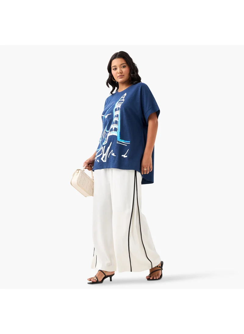 Ulla Popken Plus Size Ulla Popken Printed T-shirt