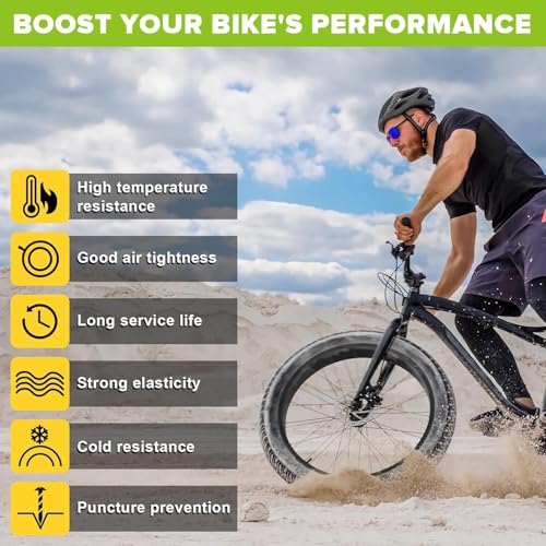 Hydencamm 2 Pack 26x4 Fat Bike Tube with AV 32mm Valve, Premium Butyl Rubber 26 x 3.50 26x3.60 26x3.80 Fat Tire Bike Tubes with 2 Tire Levers, 26x4 Bike Tube for Road/MTB/E Bike by Hydencamm(2 of One Size) - Image 5