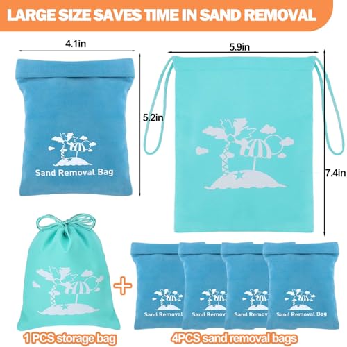 Mity rain Sand Remover for Beach Sand Eraser Wipe Mitt Bag Beach Vacation Essentials for Kids Women MustHave Beach Accessories for Summer Hawaii Travel Necessities SuppliesBlue TalcFree - Image 5