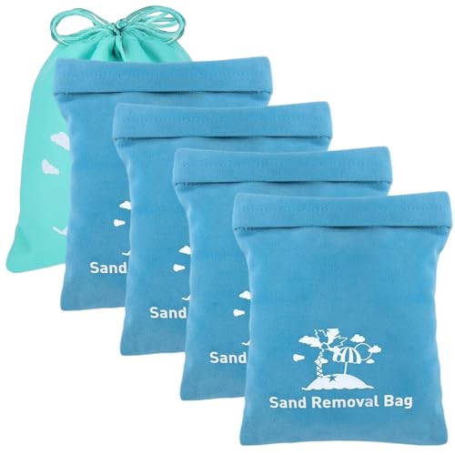 Mity rain Sand Remover for Beach Sand Eraser Wipe Mitt Bag Beach Vacation Essentials for Kids Women MustHave Beach Accessories for Summer Hawaii Travel Necessities SuppliesBlue TalcFree - Image 1