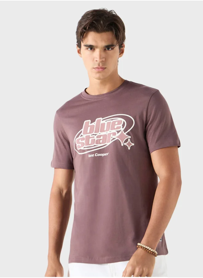 Lee Cooper Logo Print T-Shirt With Crew Neck