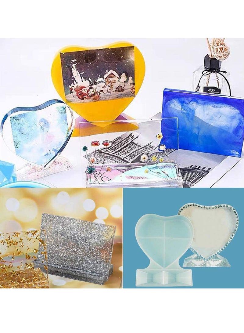 SOLARAE Photo Frame, Epoxy Resin Mold, Large Heart Picture Frame Silicone Molds, Storage Box Silicone Mold Keep Countertop Neat for Home Decoration, DIY Crafts, and Handmade Gifts - Image 4