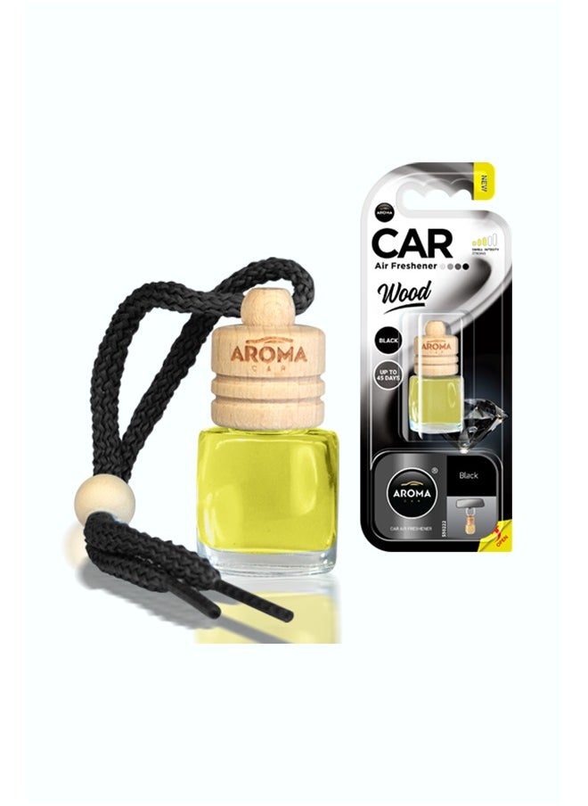 Aroma Wood Car Air Freshener Black 