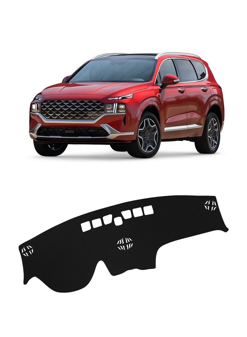 KGL BROSISS Dashboard Mat Cover compatible for Hyundai Santa Fe 2019 to 2022 Dashboard Protector, Anti UV, Anti Slip, Anti Heat  Interior Accessory to Prevent Cracks and Glare - Image 1