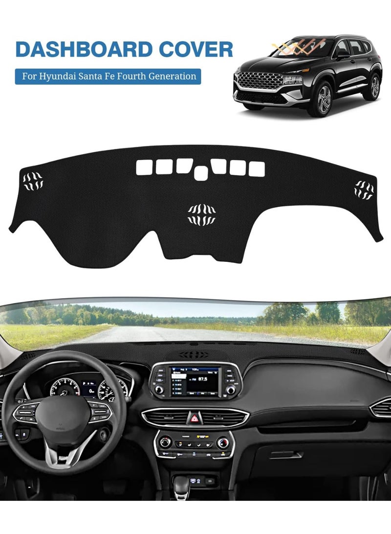 KGL BROSISS Dashboard Mat Cover compatible for Hyundai Santa Fe 2019 to 2022 Dashboard Protector, Anti UV, Anti Slip, Anti Heat  Interior Accessory to Prevent Cracks and Glare - Image 2