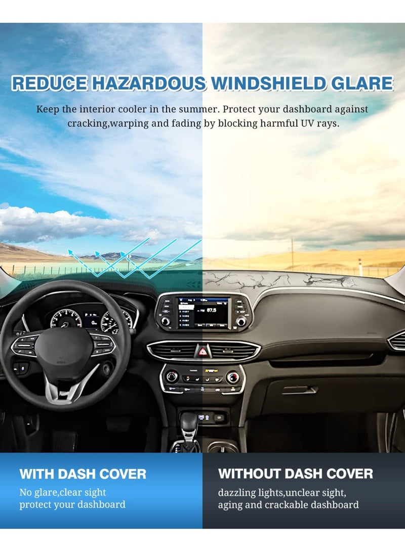 KGL BROSISS Dashboard Mat Cover compatible for Hyundai Santa Fe 2019 to 2022 Dashboard Protector, Anti UV, Anti Slip, Anti Heat  Interior Accessory to Prevent Cracks and Glare - Image 4