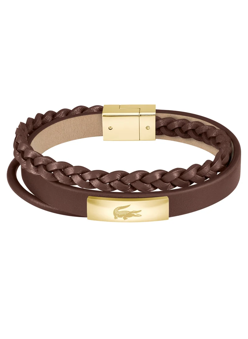 LACOSTE Lacoste Men's Brown Leather Bracelet - 2040317