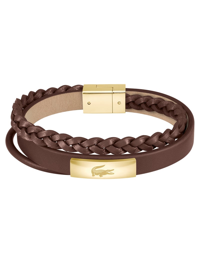 LACOSTE Lacoste Men's Brown Leather Bracelet - 2040317  - Image 1
