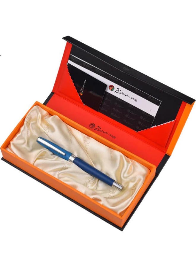 Pimio 755 Colmar Series Fountain Pen Business Office Gift Pen For Men And Women Birthday Gift Student Adult Calligraphy Pen Writing Pen Ink Pen 0.5Mm Matte Blue