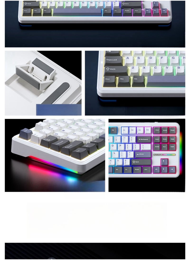 87 Key Mechanical Keyboard - Gasket Structure - Full Key Hot Swappable - RGB Lights - Wireless Bluetooth Connection - Gaming Keyboard And Office Keyboard - pzsku/ZC1D328A1D9EADF8E6EA7Z/45/_/1734577247/7e84de6b-de62-446a-9499-9ef64ef4413f