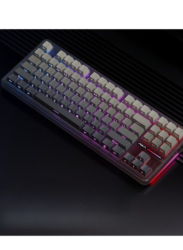 AULA 87 Key Mechanical Keyboard - Gasket Structure - Full Key Hot Swappable - RGB Lights - Wireless Bluetooth Connection - Gaming Keyboard And Office Keyboard - Image 1
