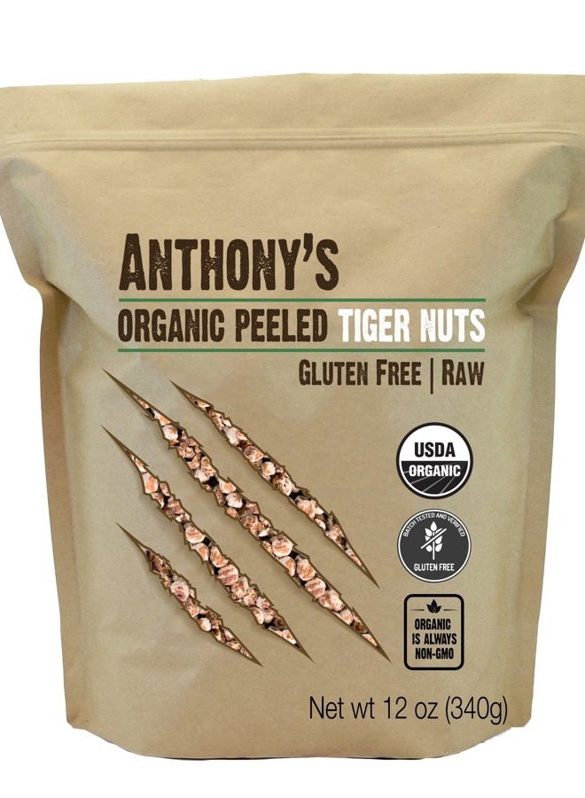 Anthony's Organic Peeled Tiger Nuts, 12 oz, Raw, Gluten Free, Non GMO, Paleo Friendly - Image 1
