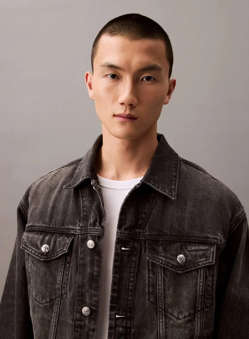 Calvin Klein Jeans BLACK FOG 90'S Denim Jacket for Men | Best Price UAE