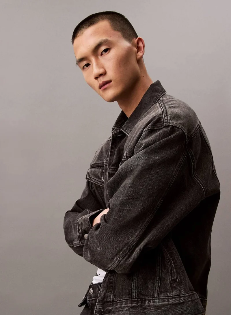Calvin Klein Jeans BLACK FOG 90'S Denim Jacket for Men | Best Price UAE