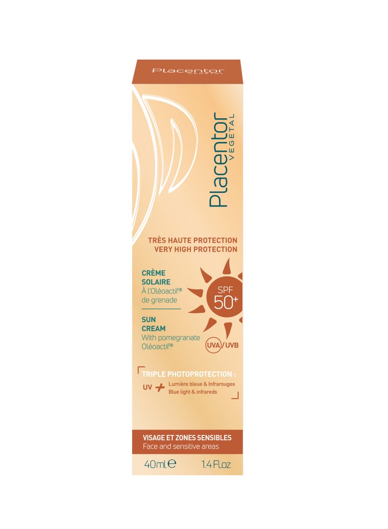 PLACENTOR VEGETAL VERY HIGH PROTECTION SUN CREAM 40 ML - Image 2