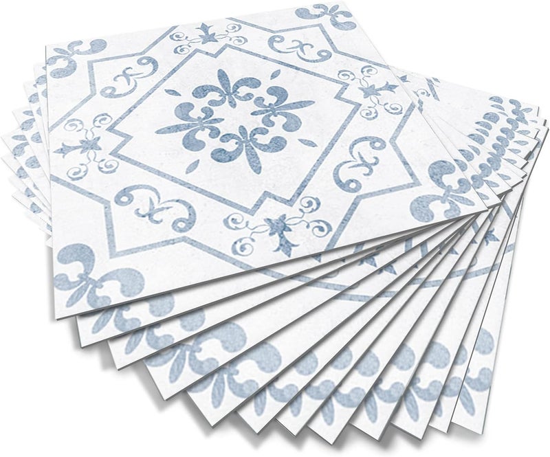 Alwayspon Peel and Stick Floor Tile, Vinyl Sticky Back Sticker, Non-Slip Self-Adhesive Decals, Blue, 20cmX20cmX12Pcs - Image 1