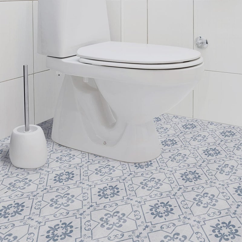 Alwayspon Peel and Stick Floor Tile, Vinyl Sticky Back Sticker, Non-Slip Self-Adhesive Decals, Blue, 20cmX20cmX12Pcs - Image 4