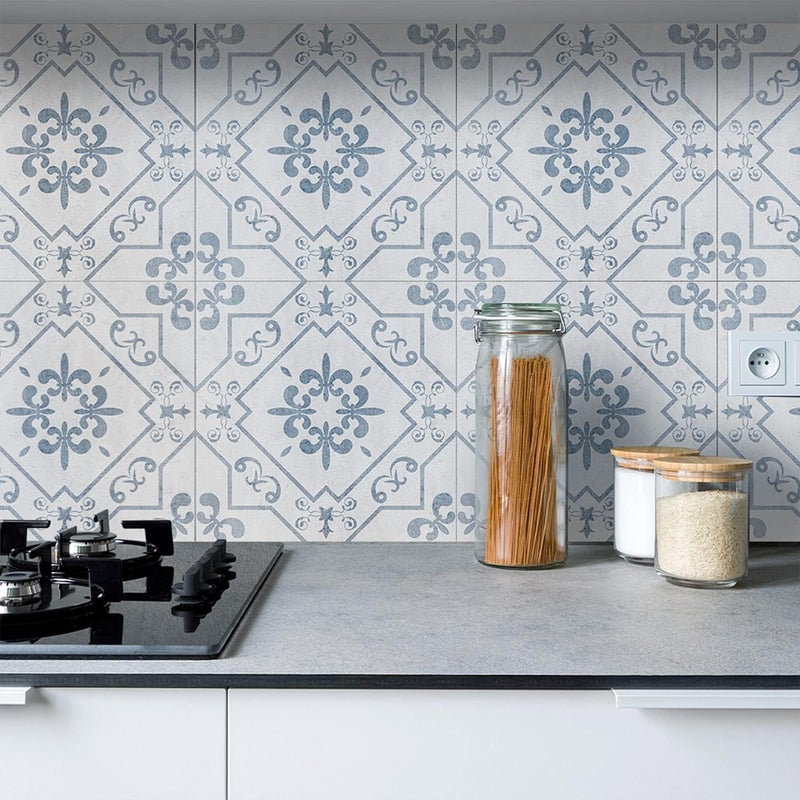 Alwayspon Peel and Stick Floor Tile, Vinyl Sticky Back Sticker, Non-Slip Self-Adhesive Decals, Blue, 20cmX20cmX12Pcs - Image 3
