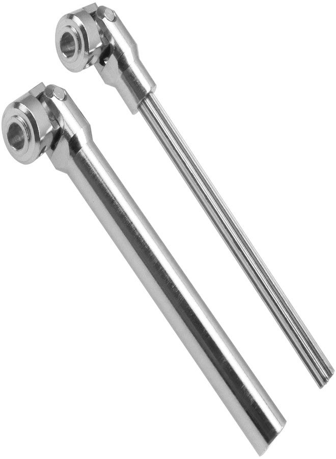 Vgoohobby 2Pcs Vgoohobby Universal Drive Shaft RC Crawler Driveshaft Compatible with Traxxas TRX4 Axial SCX10 AXI03007 Redcat Gen7 RC4WD D90 TF2 1/10 RC Crawler Car (Silver,129-179mm) - Image 5