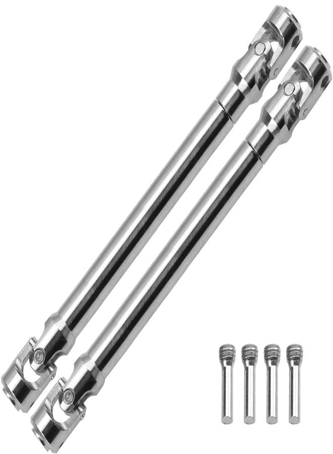 Vgoohobby 2Pcs Vgoohobby Universal Drive Shaft RC Crawler Driveshaft Compatible with Traxxas TRX4 Axial SCX10 AXI03007 Redcat Gen7 RC4WD D90 TF2 1/10 RC Crawler Car (Silver,129-179mm) - Image 1