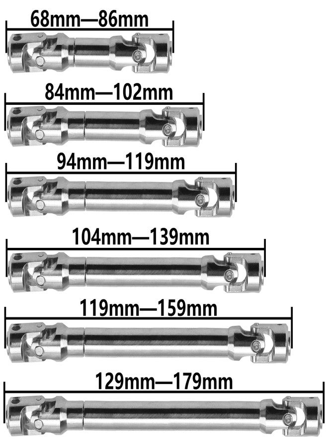 Vgoohobby 2Pcs Vgoohobby Universal Drive Shaft RC Crawler Driveshaft Compatible with Traxxas TRX4 Axial SCX10 AXI03007 Redcat Gen7 RC4WD D90 TF2 1/10 RC Crawler Car (Silver,129-179mm) - Image 2