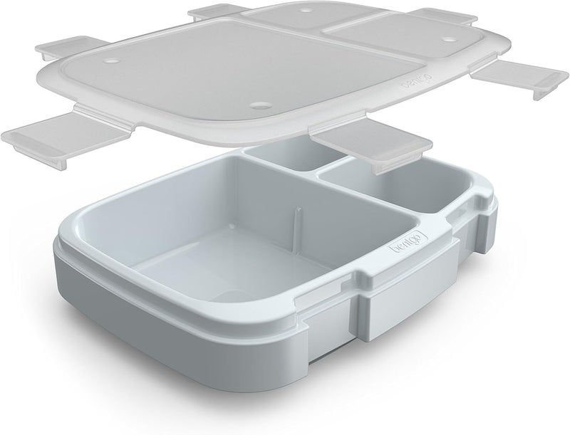 Bentgo Fresh Tray Gray with Transparent Cover  Reusable BPAFree 4Compartment Meal Prep Container with BuiltIn Portion Control for Healthy AtHome Meals and OntheGo Lunches - Image 2