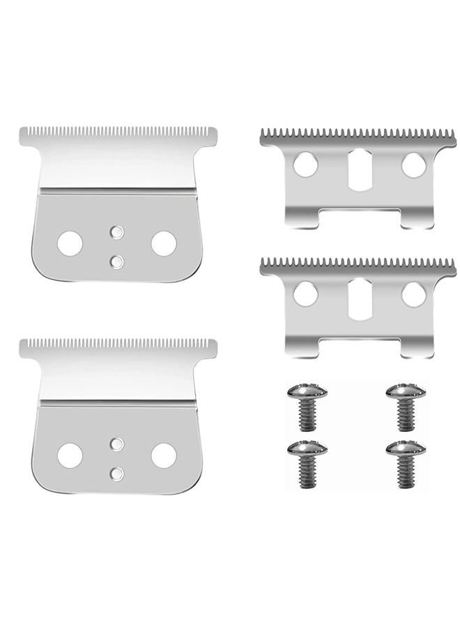 GERILKAI 2 Pack T Outliner Blades fits for Andis T Outliner, G, GO, GTO, GTX, Headliner LS2, LS3 Replacement,clipper blades,Already assembled（Silver） - Image 1