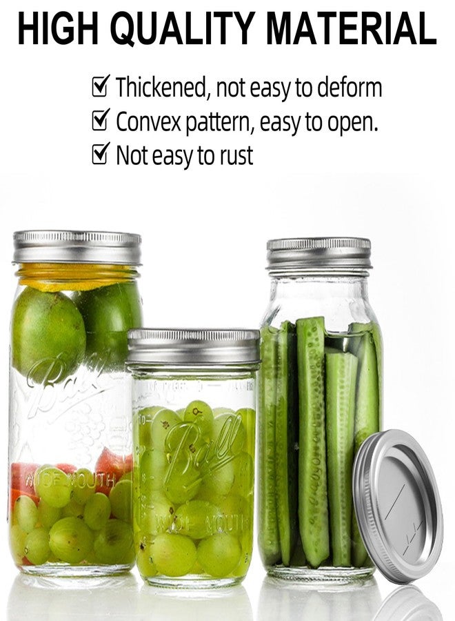 lenpestia Canning Lids with Rings 24Pcs Canning Lids and Bands/Rings for Mason Jar, Ball or Kerr Jars, Split-type Metal Lids with Silicone Seals Rings Leak Proof (12Lids + 12Rings for Regular Mouth Jar) - Image 4