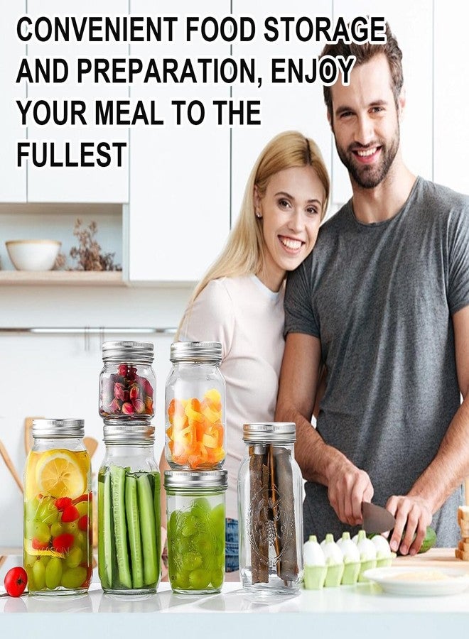 lenpestia Canning Lids with Rings 24Pcs Canning Lids and Bands/Rings for Mason Jar, Ball or Kerr Jars, Split-type Metal Lids with Silicone Seals Rings Leak Proof (12Lids + 12Rings for Regular Mouth Jar) - Image 3