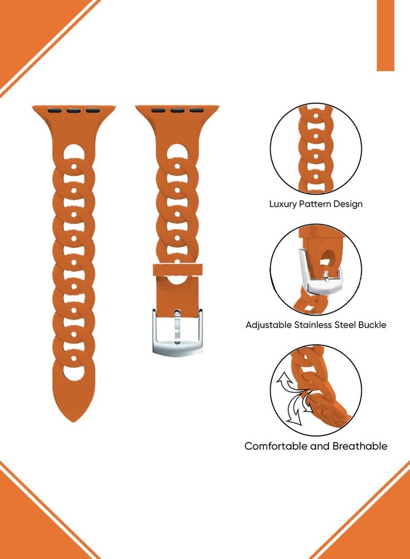 Sport Bands Compatible with Apple Watch Band 42mm 43mm 44mm 45mm 49mm,Soft Silicone Waterproof Strap Wristbands Compatible with iWatch Apple Watch Series Ultra/Ultra2 9 8 7 6 5 4 3 2 1 SE Women Men - Image 4